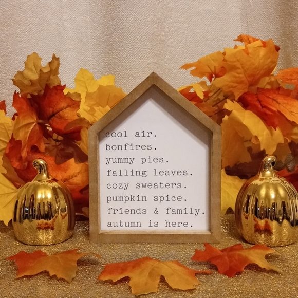 Interchangeable & Reversible Fall House Sign Set - Picture 3 of 11